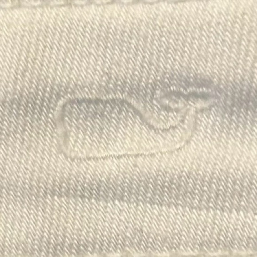 Vineyard Vines
White Denim Mini Skirt Size 8 Raw Hem Stretch Preppy Summer - Picture 5 of 8